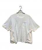sacaiサカイ）の古着「再構築ナイロンドッキングTシャツ」｜ホワイト