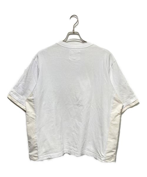 sacai（サカイ）sacai (サカイ) 再構築ナイロンドッキングTシャツ ホワイト サイズ:3の古着・服飾アイテム