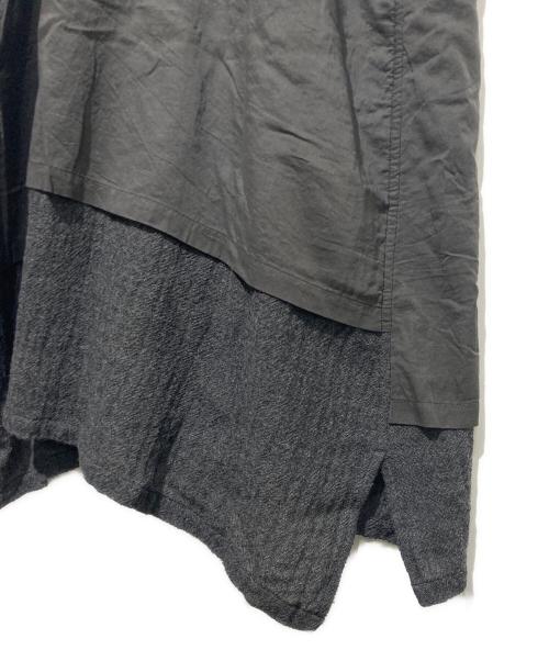 Y's（ワイズ）Y's (ワイズ) COTTON WOOL RANDOM TUCK DRESS グレー サイズ:1の古着・服飾アイテム