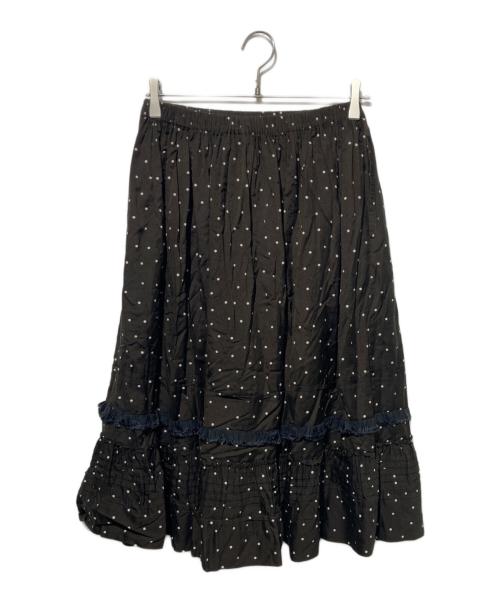 tricot COMME des GARCONS（トリココムデギャルソン）tricot COMME des GARCONS (トリココムデギャルソン) ドットフリルスカート ブラウン サイズ:　の古着・服飾アイテム