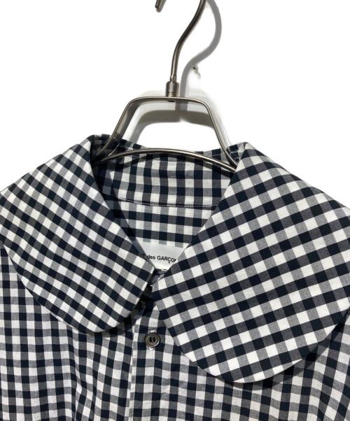 COMME des GARCONS GIRL（コムデギャルソンガール）COMME des GARCONS GIRL (コムデギャルソンガール) 丸襟チェックシャツ ホワイト×ブラック サイズ:Sの古着・服飾アイテム