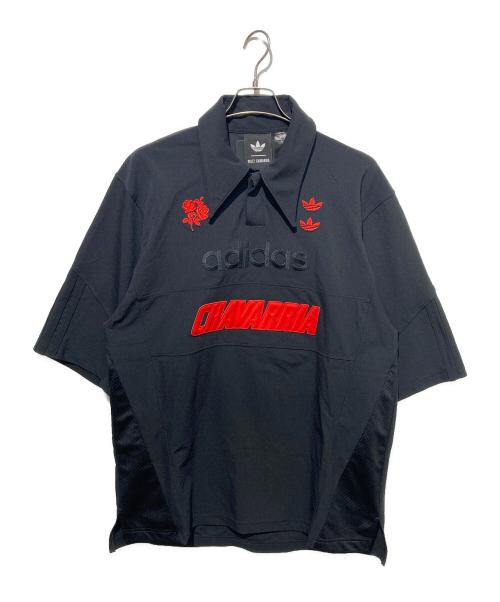 adidas（アディダス）adidas (アディダス) WILLY CHAVARRIA (ウィリーチャバリア) ロゴ刺繍ポロシャツ ブラック サイズ:Mの古着・服飾アイテム