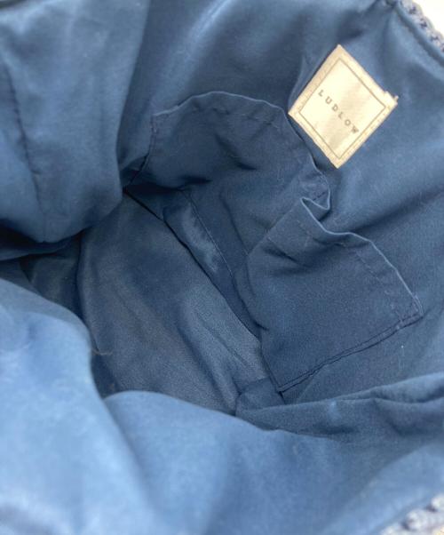 LUDLOW（ラドロー）LUDLOW (ラドロー) コードトートバッグ ブルーの古着・服飾アイテム