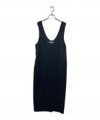anukeアンヌーク）の古着「Twill Uneck Onepiece」｜ブラック