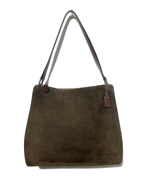 COACH（コーチ）COACH (コーチ) スエードワンショルダーバッグ カーキの古着・服飾アイテム
