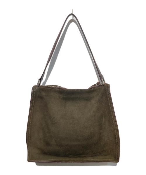 COACH（コーチ）COACH (コーチ) スエードワンショルダーバッグ カーキの古着・服飾アイテム