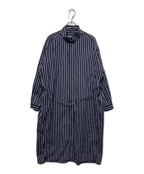 journal standard luxe（ジャーナルスタンダード ラックス）JOURNAL STANDARD LUXE (ジャーナルスタンダード ラックス) ストライプシャツワンピース ネイビー サイズ:　の古着・服飾アイテム