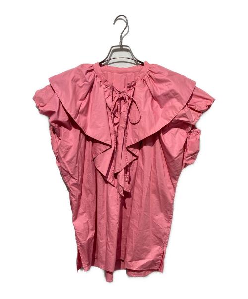 CADUNE（カデュネ）CADUNE (カデュネ) バルーン袖ブラウスシャツビックカラー ピンク サイズ:36の古着・服飾アイテム