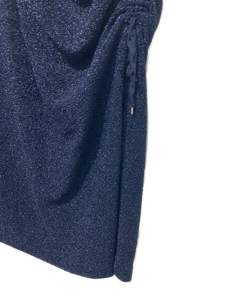 CADUNE（カデュネ）CADUNE (カデュネ) シャイニットジャガードギャザースカート ネイビー サイズ:36の古着・服飾アイテム