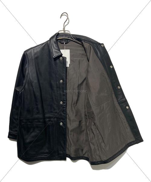 UNITED ARROWS（ユナイテッドアローズ）UNITED ARROWS (ユナイテッドアローズ) シープレザーカバーオール ブラック サイズ:Sの古着・服飾アイテム