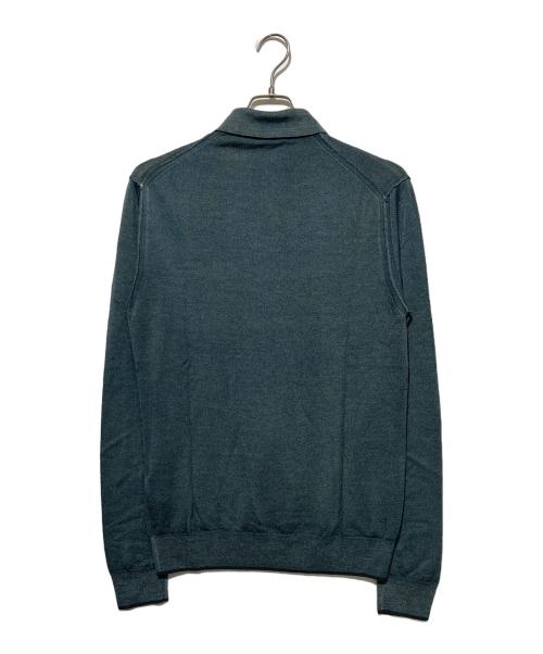 BOGLIOLI（ボリオリ）BOGLIOLI (ボリオリ) 長袖ニットポロシャツ グリーン サイズ:Mの古着・服飾アイテム