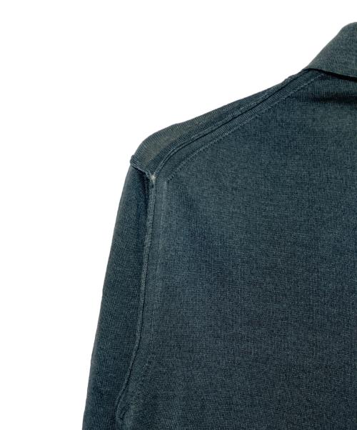 BOGLIOLI（ボリオリ）BOGLIOLI (ボリオリ) 長袖ニットポロシャツ グリーン サイズ:Mの古着・服飾アイテム