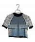 Mame Kurogouchi（マメクロゴウチ）の古着「Geometric Pattern Knitted Top」｜ブルー