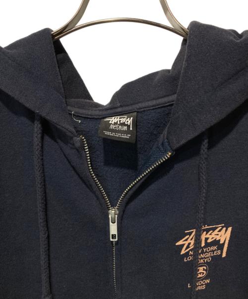 stussy（ステューシー）stussy (ステューシー) ジップパーカー ネイビー サイズ:Mの古着・服飾アイテム