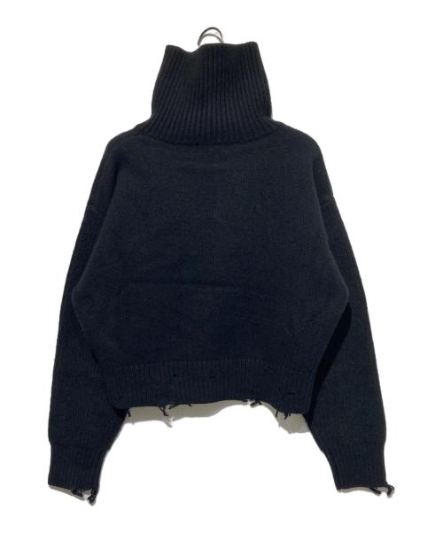 Knuth Marf（クヌースマーフ）knuth marf (クヌースマーフ) ボタン ハイネック ニット ブラック サイズ:Fの古着・服飾アイテム