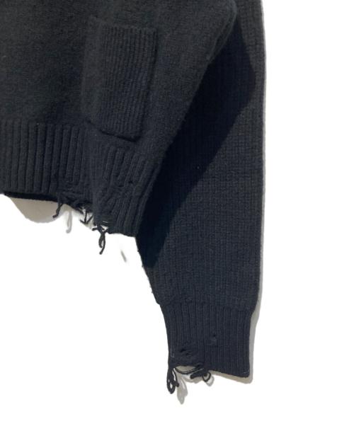 Knuth Marf（クヌースマーフ）knuth marf (クヌースマーフ) ボタン ハイネック ニット ブラック サイズ:Fの古着・服飾アイテム