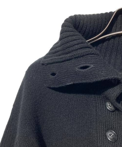 Knuth Marf（クヌースマーフ）knuth marf (クヌースマーフ) ボタン ハイネック ニット ブラック サイズ:Fの古着・服飾アイテム