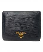 PRADAプラダ）の古着「2つ折り財布」｜ブラック