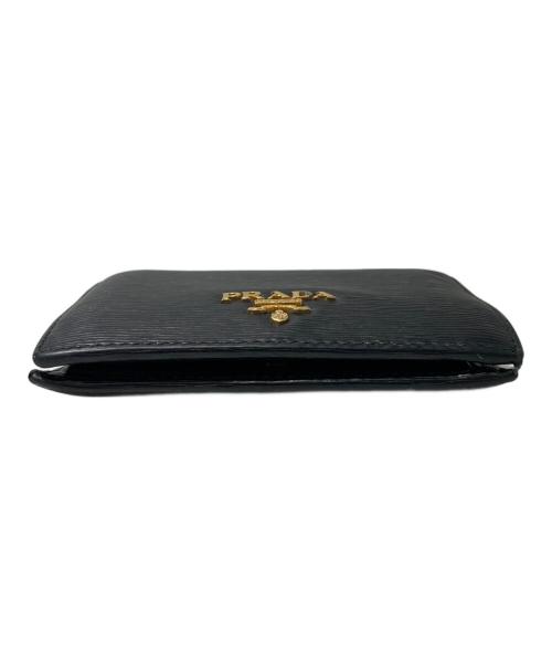 PRADA（プラダ）PRADA (プラダ) 2つ折り財布 ブラックの古着・服飾アイテム