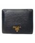 PRADA（プラダ）の古着「2つ折り財布」｜ブラック