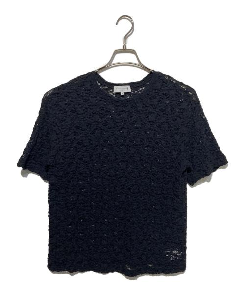 MACKINTOSH LONDON（マッキントッシュ ロンドン）MACKINTOSH LONDON (マッキントッシュ ロンドン) フラワーレースジャージープルオーバー ブラック サイズ:38の古着・服飾アイテム