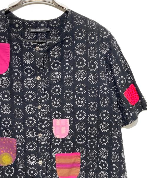 marimekko（マリメッコ）marimekko (マリメッコ) 総柄ワンピース ブラック サイズ:34の古着・服飾アイテム