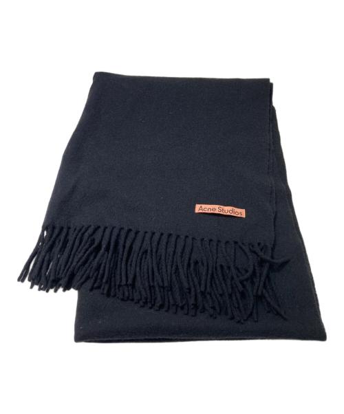 Acne studios（アクネ ストゥディオズ）Acne studios (アクネ ストゥディオズ) フリンジウールスカーフ ブラックの古着・服飾アイテム
