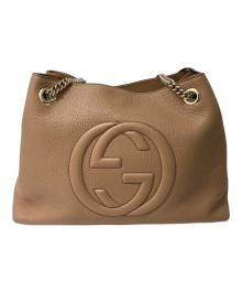 GUCCI（グッチ）の古着「ソーホー インターロッキングG  トートバッグ」｜ベージュ