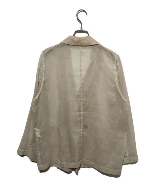 Noble（ノーブル）Noble (ノーブル) スリットスリーブシアージャケット ベージュ サイズ:36の古着・服飾アイテム
