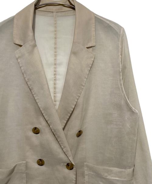 Noble（ノーブル）Noble (ノーブル) スリットスリーブシアージャケット ベージュ サイズ:36の古着・服飾アイテム