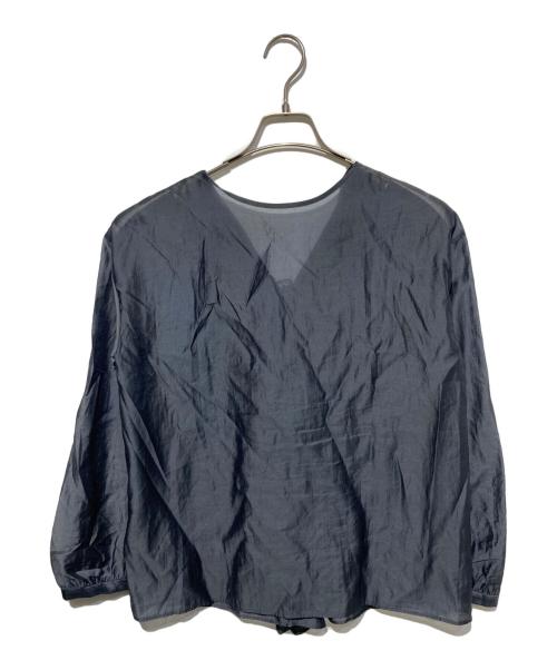 Noble（ノーブル）Noble (ノーブル) エアリーシアーフリルブラウス グレー サイズ:Freeの古着・服飾アイテム