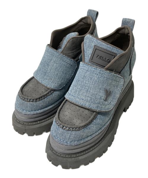 YELLO（イエロ）YELLO (イエロ) PATCH SHORT BOOTS インディゴ サイズ:XLの古着・服飾アイテム