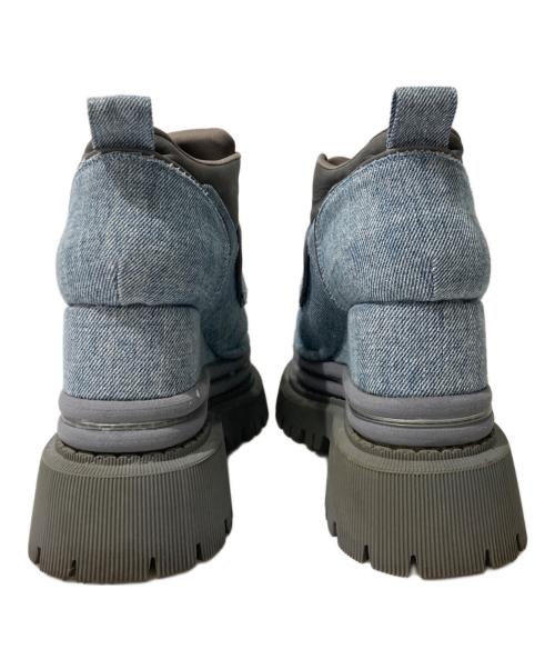 YELLO（イエロ）YELLO (イエロ) PATCH SHORT BOOTS インディゴ サイズ:XLの古着・服飾アイテム