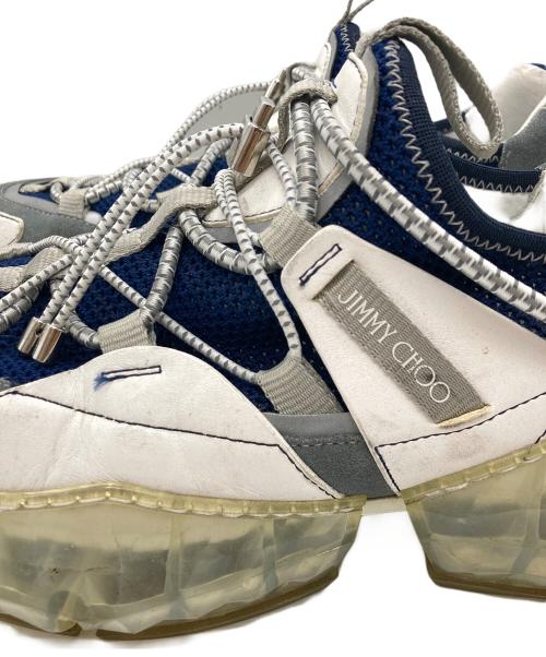 JIMMY CHOO（ジミーチュウ）JIMMY CHOO (ジミーチュウ) ダイヤモンドトレイルスニーカー ホワイト×ネイビー サイズ:43の古着・服飾アイテム