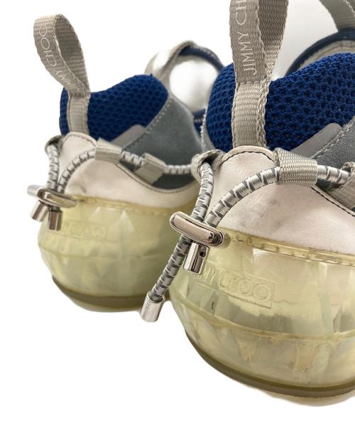 JIMMY CHOO（ジミーチュウ）JIMMY CHOO (ジミーチュウ) ダイヤモンドトレイルスニーカー ホワイト×ネイビー サイズ:43の古着・服飾アイテム