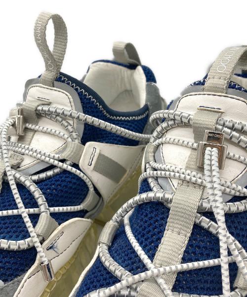 JIMMY CHOO（ジミーチュウ）JIMMY CHOO (ジミーチュウ) ダイヤモンドトレイルスニーカー ホワイト×ネイビー サイズ:43の古着・服飾アイテム