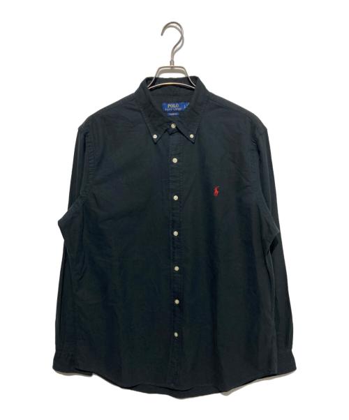 POLO RALPH LAUREN（ポロ・ラルフローレン）POLO RALPH LAUREN (ポロ・ラルフローレン) ホース刺繍 ボタンダウンシャツ ブラック サイズ:Lの古着・服飾アイテム