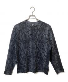 stussy（ステューシー）の古着「PYTHON FINE WOOL SWEATER」｜ブラック
