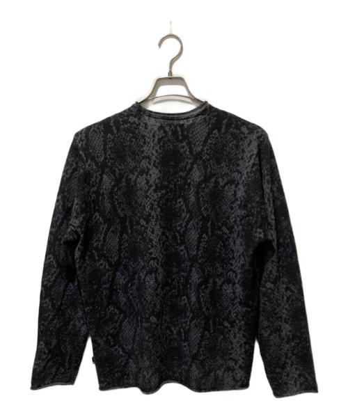 stussy（ステューシー）stussy (ステューシー) PYTHON FINE WOOL SWEATER ブラック サイズ:Sの古着・服飾アイテム