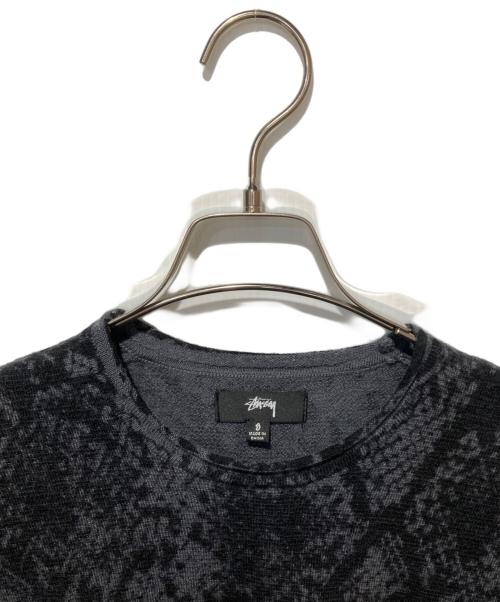 stussy（ステューシー）stussy (ステューシー) PYTHON FINE WOOL SWEATER ブラック サイズ:Sの古着・服飾アイテム