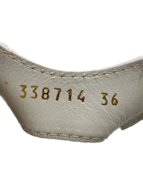 GUCCI（グッチ）GUCCI (グッチ) バンブー フラットサンダル ホワイト サイズ:36の古着・服飾アイテム