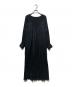 sara mallika（サラマリカ）の古着「Lurex Crape Long Sleeve Dress」｜ブラック