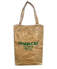STARBUCKS STAND by BEAMS（スターバックス スタンド バイ ビームス）の古着「LOGO PVC ショッパートート」｜ベージュ