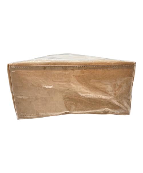 STARBUCKS STAND by BEAMS（スターバックス スタンド バイ ビームス）STARBUCKS STAND by BEAMS (スターバックス スタンド バイ ビームス) LOGO PVC ショッパートート ベージュの古着・服飾アイテム