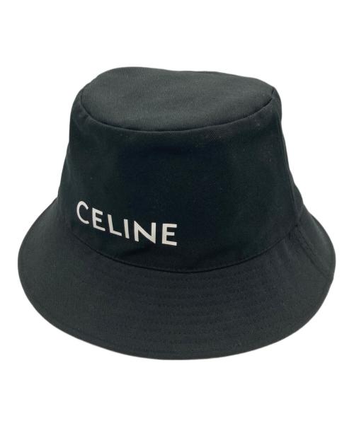 CELINE（セリーヌ）CELINE (セリーヌ) ロゴバケットハット ブラック サイズ:Lの古着・服飾アイテム