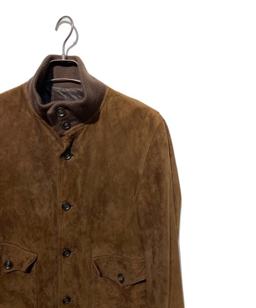 BARNEYS NEWYORK（バーニーズ・ニューヨーク）BARNEYS NEWYORK (バーニーズ・ニューヨーク) スウェードバルスタージャケット ブラウン サイズ:46の古着・服飾アイテム