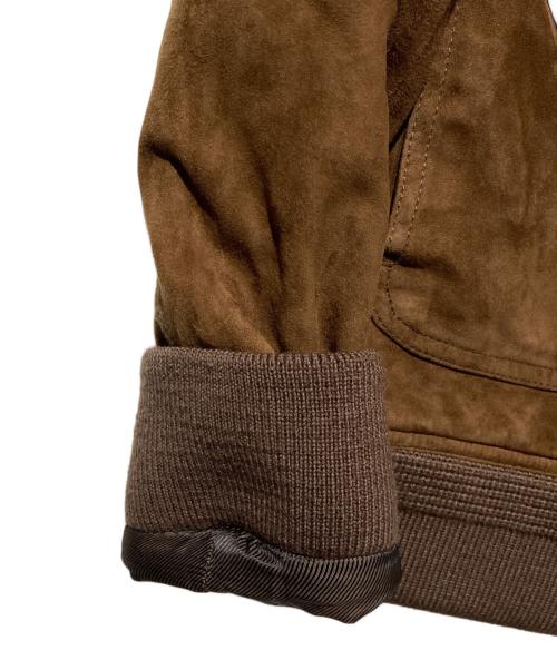 BARNEYS NEWYORK（バーニーズ・ニューヨーク）BARNEYS NEWYORK (バーニーズ・ニューヨーク) スウェードバルスタージャケット ブラウン サイズ:46の古着・服飾アイテム