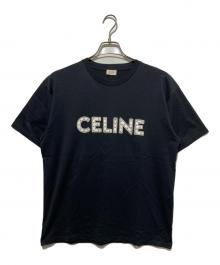 CELINE（セリーヌ）の古着「スタッズロゴTシャツ」｜ブラック