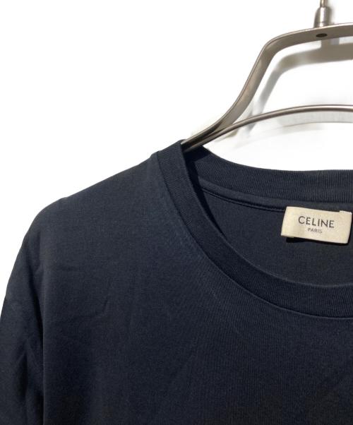 CELINE（セリーヌ）CELINE (セリーヌ) スタッズロゴTシャツ ブラック サイズ:Sの古着・服飾アイテム