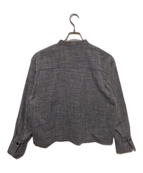 icB（アイシービー）icB (アイシービー) ライトスラブツイード シャツジャケット グレー サイズ:4の古着・服飾アイテム
